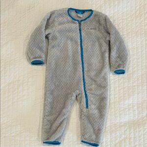 Columbia Gray and Blue Kids Fleece Bunting